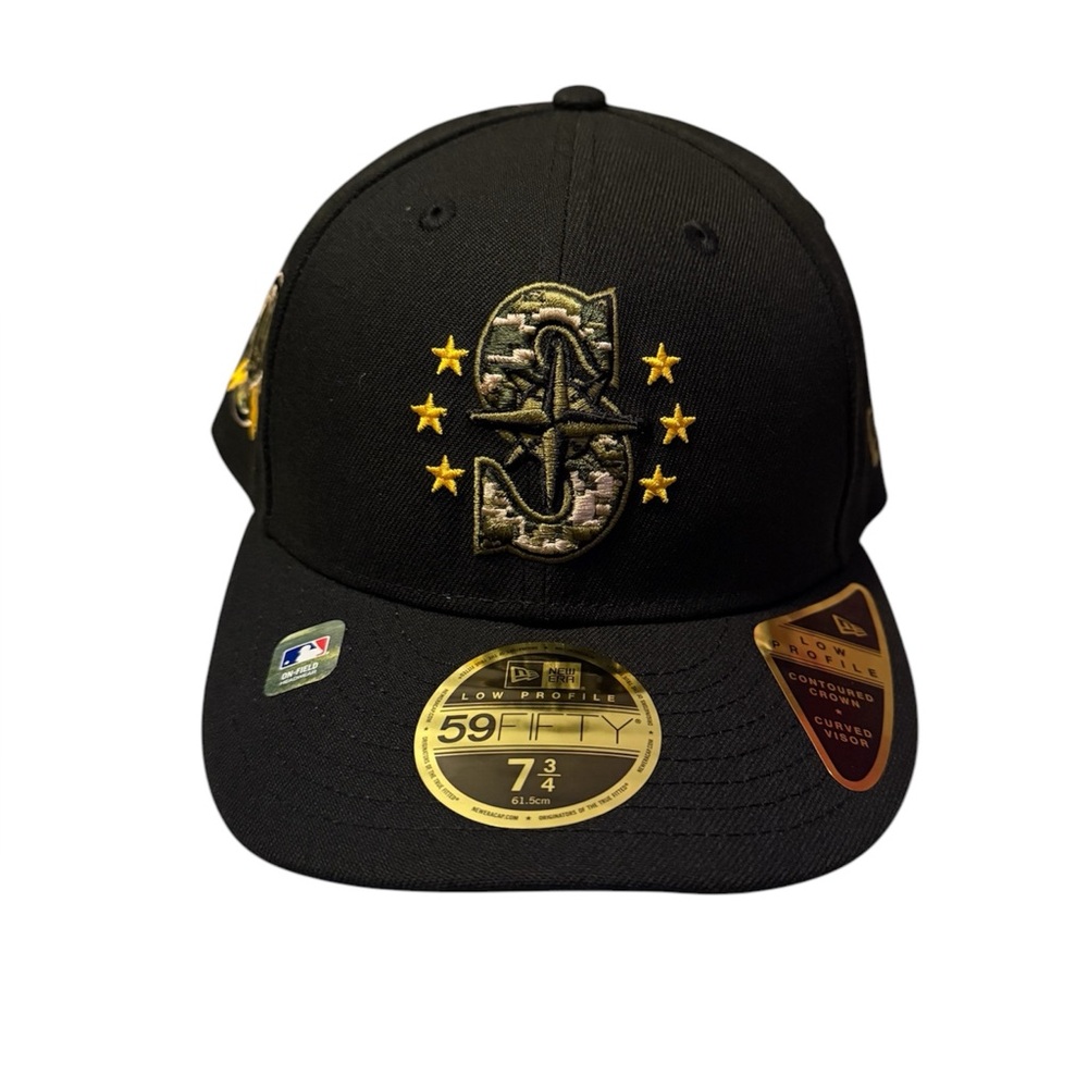 New Era Black Seattle Mariners 2024 Armed Forces Day On-Field 59FIFTY 7 3/4